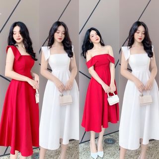 Đầm lụa xòe cánh tiên