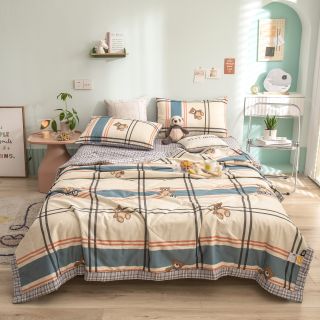 Bộ Chăn Ga Gối Cotton 100%, Chăn Trần Bông, tiện lợi