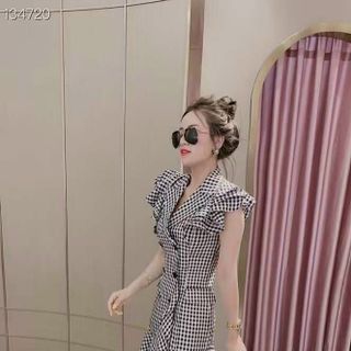 Đầm caro vest TK siêu đẹp.