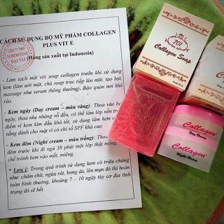 Combo bộ kem trị nám collagen plus vit e có serum