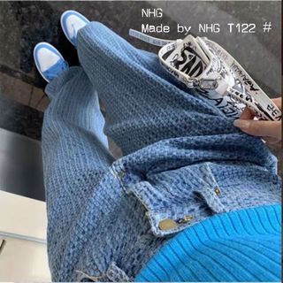 Quần jeans dáng dài trùm got trendy new