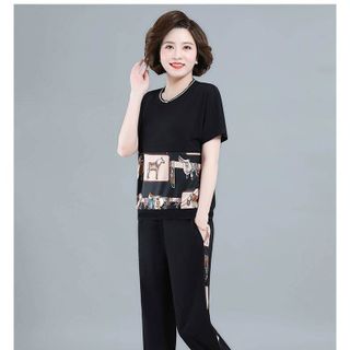 [CAO CẤP] BỘ THỂ THAO COTTON CAO CẤP PHỐI HỌA TIẾT THUN 3D TT469 [ NHẬT-HÀN QUỐC]