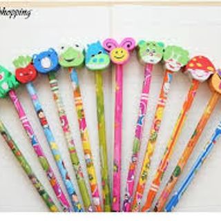 Bút chì kèm tẩy hoạt hình