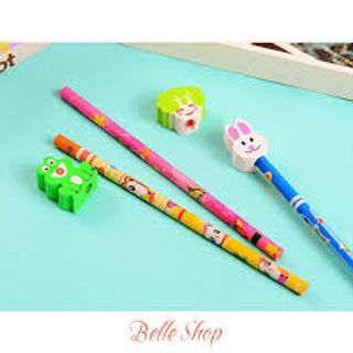 Bút chì kèm tẩy hoạt hình