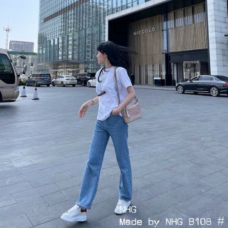 Quần jeans trendy form thường