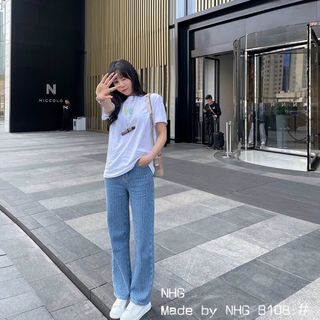 Quần jeans trendy form thường