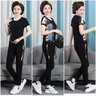 [CAO CẤP] BỘ THỂ THAO TRUNG NIÊN COTTON CAO CẤP PHỐI HOẠ TIẾT 3D TN08 [ NHẬT-HÀN QUỐC]