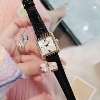 [ ]Đồng hồ nữ dây da vuông miko MK2762