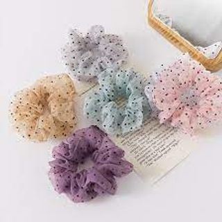 Dây Buộc Tóc Scrunchies Voan Chấm Bi HOT HIT 2021