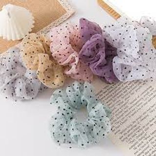 Dây Buộc Tóc Scrunchies Voan Chấm Bi HOT HIT 2021