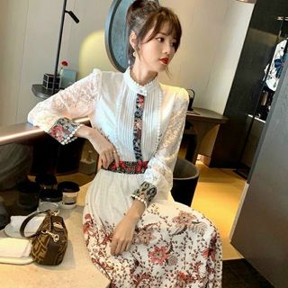 Đầm họa tiết lụa cao cấp.