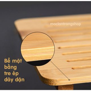 Khay Trà Tre, Bàn Trà Gỗ Tre Có Khay Đựng Nước Tiện Lợi Cao Cấp