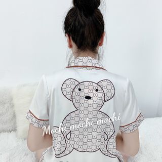 Bộ lụa pijama cộc đùi