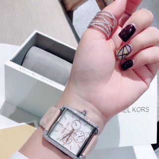 [ ]Đồng hồ nữ da mặt vuông Mk2768