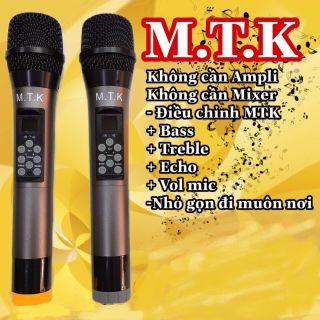 Micro không dây đa năng cao cấp MTK 1A - Tích hợp chỉnh bass, treble ngay trên thân mic giá sỉ