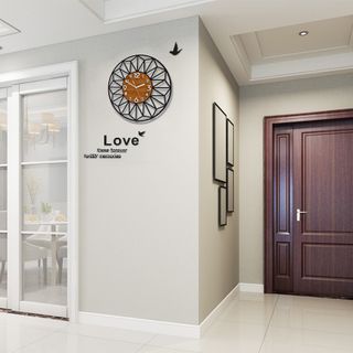 Đồng Hồ Gỗ Trang Trí Treo Tường Cổ La mã DH03 35cm Phong Cách Châu Âu Sang Trọng decor trang trí nhà và quán cà phê