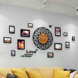 Đồng Hồ Gỗ Trang Trí Treo Tường Cổ La mã DH03 35cm Phong Cách Châu Âu Sang Trọng decor trang trí nhà và quán cà phê
