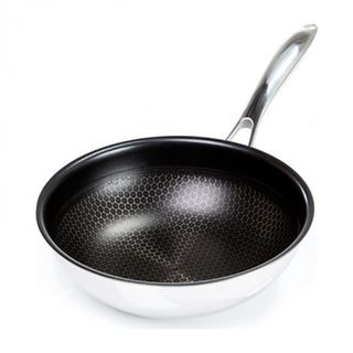 Chảo inox 304 5 lớp chống dính tổ ong size 32cm đun bếp từ (chảo tổ ong 32cm)