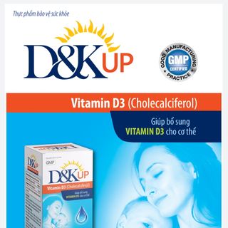 D&Kup – Bổ Sung Vitamin D3 & K2, giảm nguy cơ còi xương