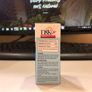 D&Kup – Bổ Sung Vitamin D3 & K2, giảm nguy cơ còi xương