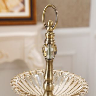 Khay mứt để hoa quả thuỷ tinh 2 tầng cao cấp