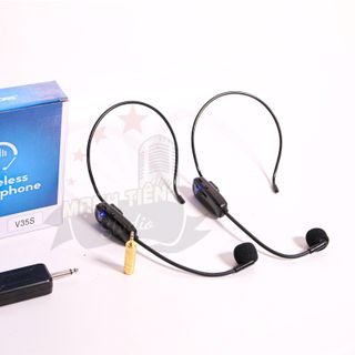 Bộ 2 micro không dây đeo tai Zansong V35S - Phù hợp cho mọi thiết bị, hỗ trợ thuyết trình, giảng dạy