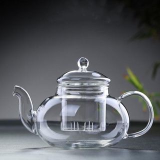 Bộ ấm chén pha trà hoa thủy tinh cao cấp
