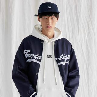 Áo khoác dù kiểu bomber in chữ cá tính