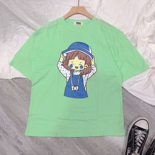 Áo thun from rộng cô gái