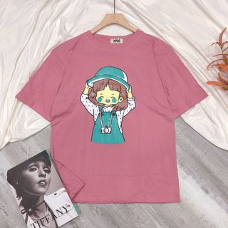Áo thun from rộng cô gái
