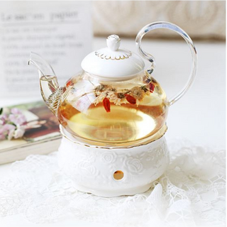 Bộ trà chiều phong cách châu Âu họa tiết hoa hồng nổi
