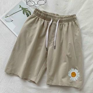 Quần thun lửng in hình bông cúc mềm mịn