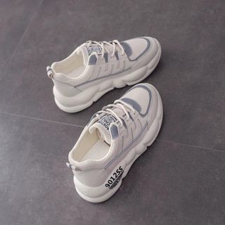 Giày thể thao, Giày sneaker nữ Da tổng hợp dày dặn có dạ quang 908