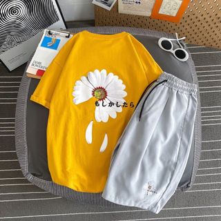 Áo thun nữ form rộng tay lỡ unisex in hình hoa cúc rơi giá rẻ