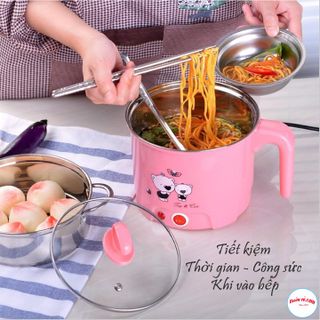 ca nấu mì kiêm nồi lẩu mini có tặng kèm xửng hấp - ca nấu mì với thiết kế sang trọng chuẩn giá sỉ