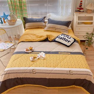 Bộ Chăn Ga Cotton Chăn Hè Trần Bông, siêu mát