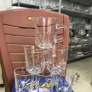 6 cốc thủy tinh có quai uống bia 245ml
