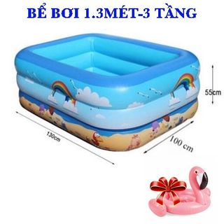 BỂ BƠI PHAO BƠI CHỮ NHẬT 1,3M 3 TẦNG CHO BÉ giá sỉ