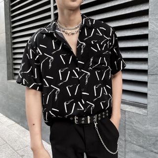 Sơ mi họa tiết điếu thuốc