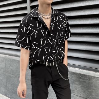 Sơ mi họa tiết điếu thuốc