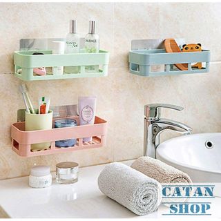 KỆ NHỰA NHÀ TẮM, NHÀ BẾP MINI TREO TƯỜNG ĐA