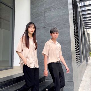 Sơ mi lụa màu Be
