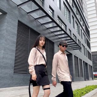 Sơ mi lụa màu Be