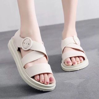 Giày Sandal Giày Nữ Quai Ngang Nữ Giày Quai Hậu Đế Bằng Nữ Phong Cách Nữ Sinh Ngọt Ngào giá sỉ