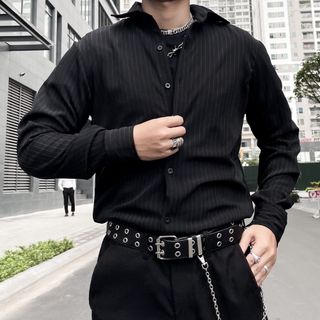 Sơ mi kẻ sọc Form dáng Hàn Quốc