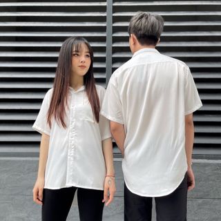 Sơ mi lụa Trắng