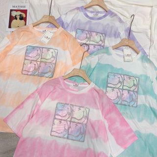 Áo loang sọc ngang in hình