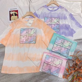 Áo loang sọc ngang in hình