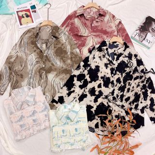 Sơmi loang màu kèm áo hai dây