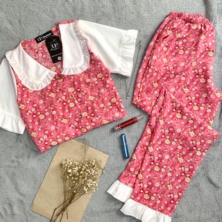 Đồ Bộ Pijama, Đồ Ngủ nữ Mặc Nhà Chất Lụa Cổ Bèo Dáng Tiểu Thư